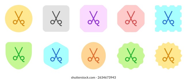 Vektorsymbol für bearbeitbare Scheren. Friseurladen, Lifestyle, Pflege. Teil einer großen Ikone-Set-Familie. Perfekt für Web- und App-Schnittstellen, Präsentationen, Infografiken usw.