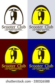 Editable Scooter Club Vector Illustration for Logo Template