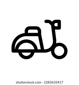 Bearbeitbares Roller-Vektorsymbol. Fahrzeuge, Verkehr, Reisen. Teil einer großen Icon-Set-Familie. Perfekt für Web- und App-Schnittstellen, Präsentationen, Infografiken usw.