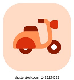 Editable scooter vector icon. Vehicles, transportation, travel. Part of a big icon set family. Perfect for web and app interfaces, presentations, infographics, etc