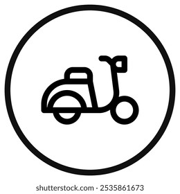 Editable scooter vector icon. Vehicles, transportation, travel. Part of a big icon set family. Perfect for web and app interfaces, presentations, infographics, etc