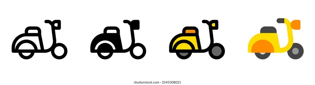 Editable scooter vector icon. Vehicles, transportation, travel. Part of a big icon set family. Perfect for web and app interfaces, presentations, infographics, etc