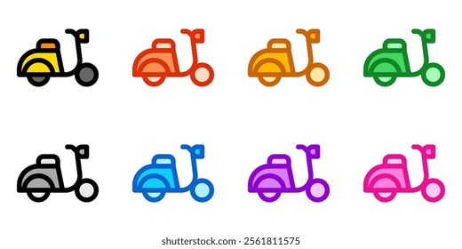 Editable scooter vector icon. Vehicles, transportation, travel. Part of a big icon set family. Perfect for web and app interfaces, presentations, infographics, etc