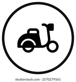 Editable scooter vector icon. Vehicles, transportation, travel. Part of a big icon set family. Perfect for web and app interfaces, presentations, infographics, etc