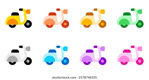 Editable scooter vector icon. Vehicles, transportation, travel. Part of a big icon set family. Perfect for web and app interfaces, presentations, infographics, etc