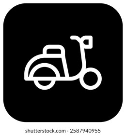 Editable scooter vector icon. Vehicles, transportation, travel. Part of a big icon set family. Perfect for web and app interfaces, presentations, infographics, etc