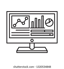 editable screen outline vector icon, modern concept