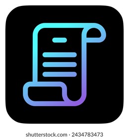 Editable scroll, script, literature vector icon. Part of a big icon set family. Perfect for web and app interfaces, presentations, infographics, etc