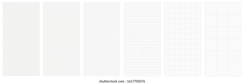Editable seamless blueprint technical grid background. Vertical vector set illustration projection.