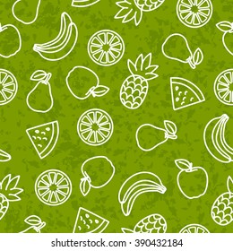 An editable seamless fruit vector background 