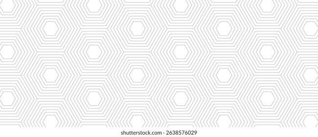 Editable Seamless Geometric Pattern Tile with Simple Hexagonal Shapes Design