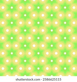 An editable seamless pattern featuring soft green and yellow pastel stars, ideal for stickers, prints, mockups, and wall decals, offering a cheerful, lighthearted design.