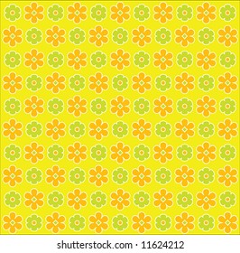 a editable seamless vector floral background in vivid springtime colors