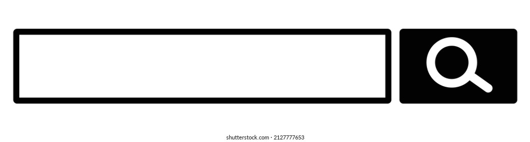 An editable search box. Search bar and search button. Vectors.