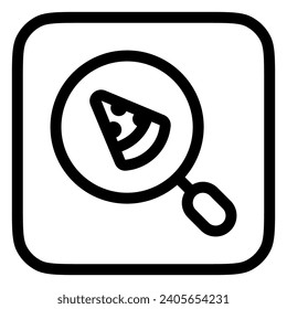 Editable search for food, pizza vector icon. Part of a big icon set family. Perfect for web and app interfaces, presentations, infographics, etc