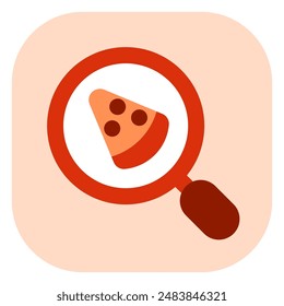 Editable search for food, pizza vector icon. Part of a big icon set family. Perfect for web and app interfaces, presentations, infographics, etc