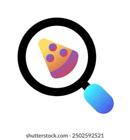 Editable search for food, pizza vector icon. Part of a big icon set family. Perfect for web and app interfaces, presentations, infographics, etc