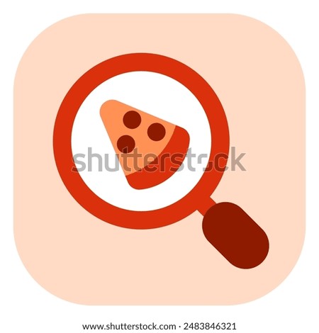 Editable search for food, pizza vector icon. Part of a big icon set family. Perfect for web and app interfaces, presentations, infographics, etc