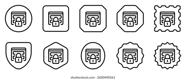 Editable secure login, website vector icon. Part of a big icon set family. Perfect for web and app interfaces, presentations, infographics, etc