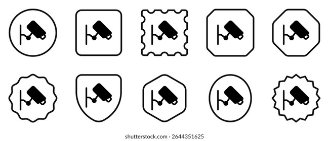 Editable security camera, CCTV vector icon. Property, real estate, construction, mortgage, interiors. Part of a big icon family. Perfect for web and app interfaces, presentations, infographics, etc
