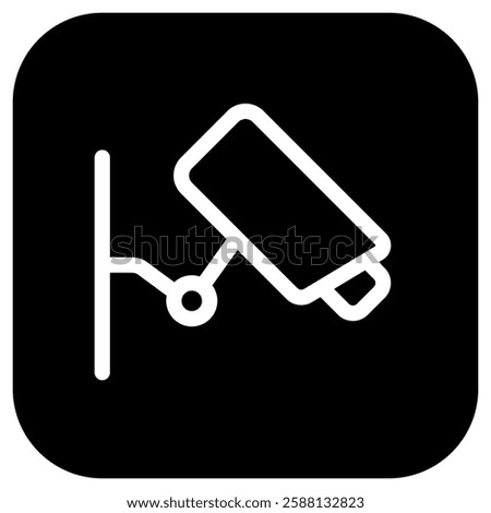 Editable security camera, CCTV vector icon. Property, real estate, construction, mortgage, interiors. Part of a big icon family. Perfect for web and app interfaces, presentations, infographics, etc