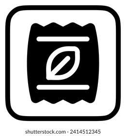 Bolsas de semillas editables, icono del vector fertilizante. Jardinería, paisajes, horticultura. Parte de una familia de iconos grandes. Perfecto para interfaces web y de aplicaciones, presentaciones, infografías, etc