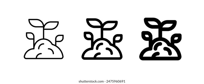 Editable seedling, plant, growing seed vector icon. Gardening, landscaping, horticulture. Part of a big icon set family. Perfect for web and app interfaces, presentations, infographics, etc
