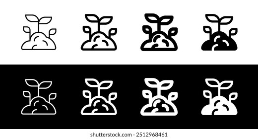 Plántula editable, planta, Vector de semilla en crecimiento icono. Jardinería, paisajismo, horticultura. Parte de una gran familia de iconos. Perfecto para interfaces de Web y App, presentaciones, infografías, etc