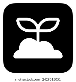 Plántula editable, icono de vector de planta. Naturaleza, jardinería, agricultura. Parte de una gran familia de iconos. Perfecto para interfaces web y aplicaciones, presentaciones, infografías, etc
