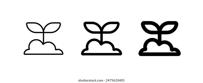 Editable seedling, plant vector icon. Nature, gardening, farming. Part of a big icon set family. Perfect for web and app interfaces, presentations, infographics, etc