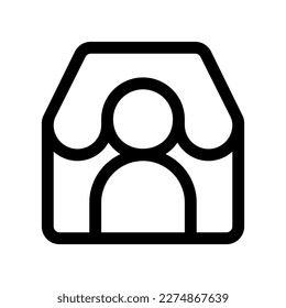 Editable seller, merchant, user vector icon. Part of a big icon set family. Perfect for web and app interfaces, presentations, infographics, etc