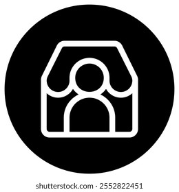 Vendedor, comerciante, icono de Vector de usuario editable. Parte de una gran familia de iconos. Perfecto para interfaces de Web y App, presentaciones, infografías, etc