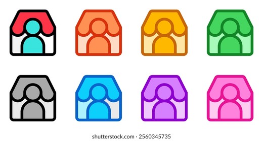 Editable seller, merchant, user vector icon. Part of a big icon set family. Perfect for web and app interfaces, presentations, infographics, etc