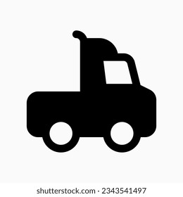 Icono del vector del camión de semirremolque editable. Vehículos, transporte, viajes. Parte de una familia de iconos grandes. Perfecto para interfaces web y de aplicaciones, presentaciones, infografías, etc