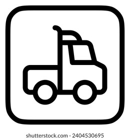 Editable semi-trailer truck vector icon. Vehicles, transportation, travel. Part of a big icon set family. Perfect for web and app interfaces, presentations, infographics, etc