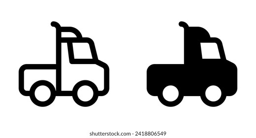 Editable semi-trailer truck vector icon. Vehicles, transportation, travel. Part of a big icon set family. Perfect for web and app interfaces, presentations, infographics, etc