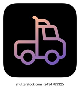 Editable semi-trailer truck vector icon. Vehicles, transportation, travel. Part of a big icon set family. Perfect for web and app interfaces, presentations, infographics, etc