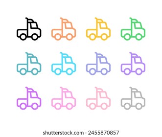 Editable semi-trailer truck vector icon. Vehicles, transportation, travel. Part of a big icon set family. Perfect for web and app interfaces, presentations, infographics, etc