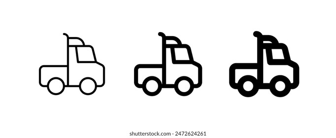 Editable semi-trailer truck vector icon. Vehicles, transportation, travel. Part of a big icon set family. Perfect for web and app interfaces, presentations, infographics, etc
