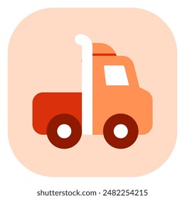 Editable semi-trailer truck vector icon. Vehicles, transportation, travel. Part of a big icon set family. Perfect for web and app interfaces, presentations, infographics, etc