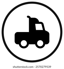 Editable semi-trailer truck vector icon. Vehicles, transportation, travel. Part of a big icon set family. Perfect for web and app interfaces, presentations, infographics, etc