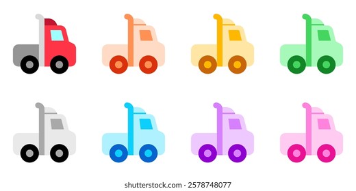 Editable semi-trailer truck vector icon. Vehicles, transportation, travel. Part of a big icon set family. Perfect for web and app interfaces, presentations, infographics, etc