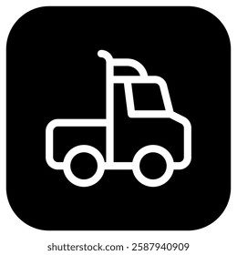 Editable semi-trailer truck vector icon. Vehicles, transportation, travel. Part of a big icon set family. Perfect for web and app interfaces, presentations, infographics, etc