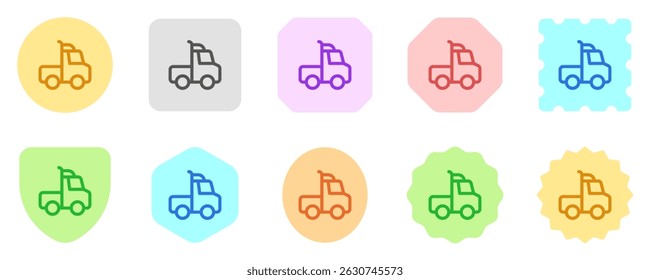 Editable semi-trailer truck vector icon. Vehicles, transportation, travel. Part of a big icon set family. Perfect for web and app interfaces, presentations, infographics, etc