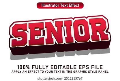 EDITABLE SENIOR TEXT EFFECT EPS FILE
