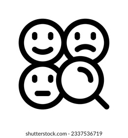 Editable sentiment analysis, emotion vector icon. AI technology, artificial intelligence, computer. Part of a big icon set family. Perfect for web and app interfaces, presentations, infographics, etc