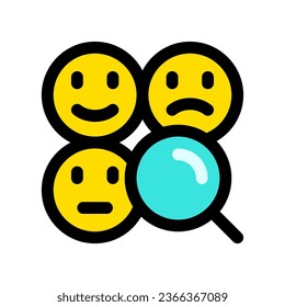 Editable sentiment analysis, emotion vector icon. AI technology, artificial intelligence, computer. Part of a big icon set family. Perfect for web and app interfaces, presentations, infographics, etc