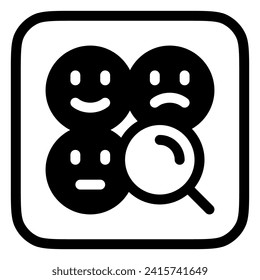 Editable sentiment analysis, emotion vector icon. AI technology, artificial intelligence, computer. Part of a big icon set family. Perfect for web and app interfaces, presentations, infographics, etc