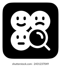 Editable sentiment analysis, emotion vector icon. AI technology, artificial intelligence, computer. Part of a big icon set family. Perfect for web and app interfaces, presentations, infographics, etc