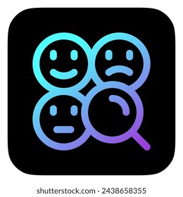 Editable sentiment analysis, emotion vector icon. AI technology, artificial intelligence, computer. Part of a big icon set family. Perfect for web and app interfaces, presentations, infographics, etc